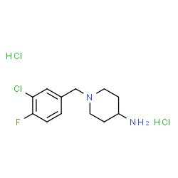 1-(3-Chloro-4-fluorobenzyl)piperidin-4-amine dihydrochloride Structure
