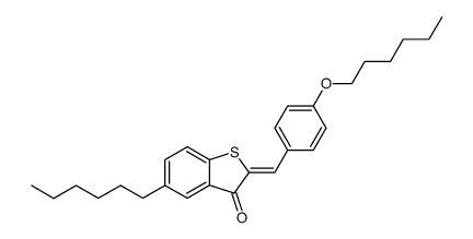 5-hexyl-2-<4-(hexyloxy)phenylmethylene>benzothiophen-3(2H)-one Structure