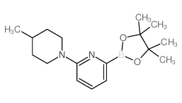 2-(4-Methylpiperidin-1-yl)-6-(4,4,5,5-tetramethyl-1,3,2-dioxaborolan-2-yl)pyridine Structure