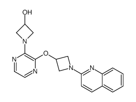 1-(3-((1-(quinolin-2-yl)azetidin-3-yl)oxy)pyrazin-2-yl)azetidin-3-ol Structure