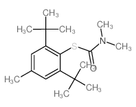 Carbamothioic acid,dimethyl-, S-[2,6-bis(1,1-dimethylethyl)-4-methylphenyl] ester (9CI) Structure