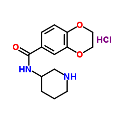 2,3-Dihydro-benzo[1,4]dioxine-6-carboxylic acid piperidin-3-ylamide hydrochloride Structure