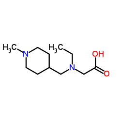 N-Ethyl-N-[(1-methyl-4-piperidinyl)methyl]glycine结构式