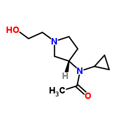 N-Cyclopropyl-N-[(3S)-1-(2-hydroxyethyl)-3-pyrrolidinyl]acetamide Structure