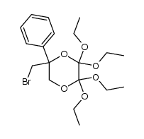 5-(bromomethyl)-2,2,3,3-tetraethoxy-5-phenyl-1,4-dioxane Structure