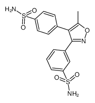 3-[4-[4-(Aminosulfonyl)phenyl]-5-methyl-3-isoxazolyl]benzenesulfonamide structure