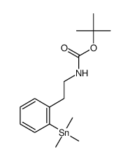 t-butyl 2-[2-(trimethylstannyl)phenyl]ethylcarbamate结构式