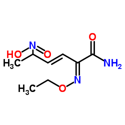 (±)-E-4-乙基-2-[(E)-肟基] -5-硝基-3-己烯酰胺结构式