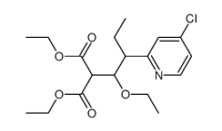 [2-(4-chloro-pyridin-2-yl)-1-ethoxy-butyl]-malonic acid diethyl ester结构式