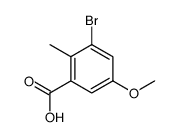 3-Bromo-5-methoxy-2-methyl-benzoic acid Structure