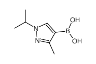 (1-Isopropyl-3-methyl-1H-pyrazol-4-yl)boronic acid结构式