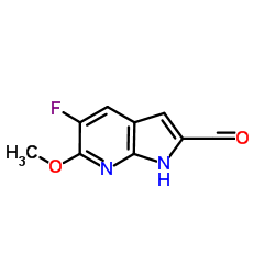 5-Fluoro-6-methoxy-1H-pyrrolo[2,3-b]pyridine-2-carbaldehyde结构式