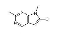 6-chloro-2,4,7-trimethyl-7H-pyrrolo[2,3-d]pyrimidine Structure