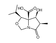 (3R,4S,5S,6S)-1-AZA-5-CARBOXYL-4-HYDROXY-6-ISOPROPYL-3-METHYL-7-OXABICYCLO[3.3.0]OCTAN-2-ONE Structure