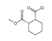 Cyclohexanecarboxylic acid, 2-(chlorocarbonyl)-, methyl ester, (1S-cis)- (9CI) Structure