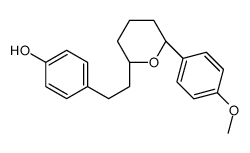 4-[2-[(2R,6S)-6-(4-methoxyphenyl)oxan-2-yl]ethyl]phenol结构式