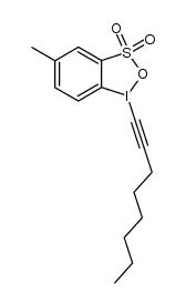 1H-1-(1'-octynyl)-5-methyl-1,2,3-benziodoxathiole 3,3-dioxide结构式