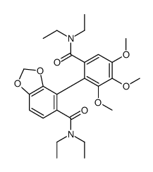 4-[6-(diethylcarbamoyl)-2,3,4-trimethoxyphenyl]-N,N-diethyl-1,3-benzodioxole-5-carboxamide Structure