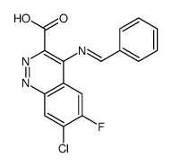 4-(benzylideneamino)-7-chloro-6-fluorocinnoline-3-carboxylic acid Structure