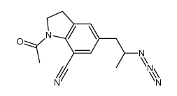1-acetyl-5-(2-azidopropyl)indoline-7-carbonitrile结构式