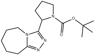 tert-Butyl 2-(6,7,8,9-tetrahydro-5H-[1,2,4]triazolo[4,3-a]azepin-3-yl)pyrrolidin structure