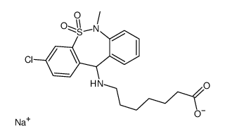 (-)-Tianeptine Monosodium Salt结构式