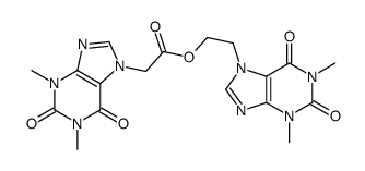 7H-Purine-7-acetic acid, 1,2,3,6-tetrahydro-1,3-dimethyl-2,6-dioxo-, 2-(1,3-dimethyl-2,6-dioxo-1,2,3,6-tetrahydro-7H-purin-7-yl)ethyl ester Structure