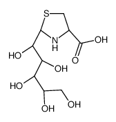 (1S)-1-C-(4-carboxythiazolidin-2-yl)-D-arabinitol结构式