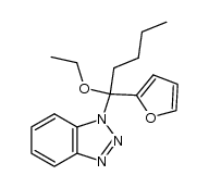 2-[α-(Benzotriazol-1-yl)-α-ethoxypentyl]furan Structure