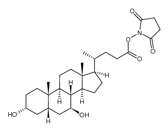 3α,7β-dihydroxy-5β-cholan-24-oic acid 2,5-dioxo-pyrrolidin-1-yl ester Structure