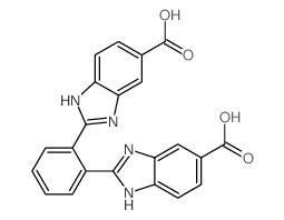 2,2'-(1,2-phenylene)bis(1H-benzo[d]imidazole-5-carboxylic acid)结构式