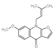 Furo[2,3-b]quinolin-4(9H)-one,7-methoxy-9-(3-methyl-2-buten-1-yl)- picture