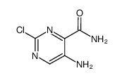 5-amino-2-chloropyrimidine-4-carboxamide structure