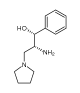 (1R,2R)-2-Amino-3-pyrrolidino-1-phenyl-1-propanol结构式