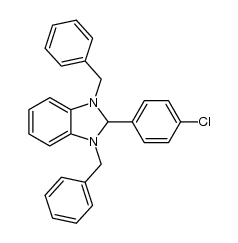 1,3-dibenzyl-2-(4-chloro-phenyl)-2,3-dihydro-1H-benzoimidazole Structure