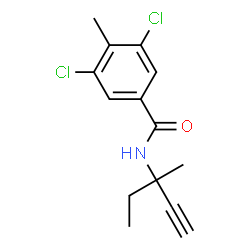 3,5-DICHLORO-4-METHYL-N-(3-METHYLPENT-1-YN-3-YL)BENZAMIDE结构式