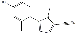 5-(4-hydroxy-2-methylphenyl)-1-methyl-1H-pyrrole-2-carbonitrile Structure