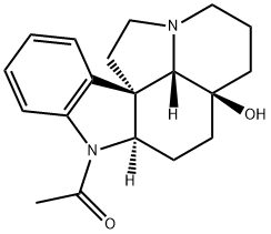 1-Acetyl-5-hydroxy-20,21-dinoraspidospermidine结构式
