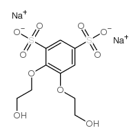 4,5-Bis(2-hydroxyethoxy)benzene-1,3-disulfonic acid, disodium salt结构式
