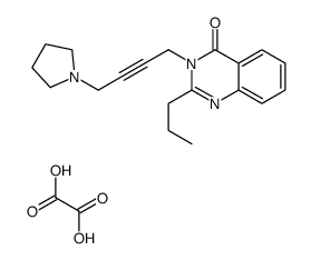 oxalic acid,2-propyl-3-(4-pyrrolidin-1-ylbut-2-ynyl)quinazolin-4-one结构式