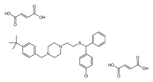 (Z)-but-2-enedioic acid,1-[(4-tert-butylphenyl)methyl]-4-[2-[(4-chlorophenyl)-phenylmethyl]sulfanylethyl]piperazine Structure