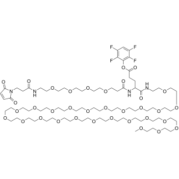 Mal-PEG4-Glu(TFP ester)-NH-m-PEG24结构式