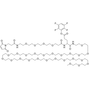 Mal-PEG4-Glu(TFP ester)-NH-m-PEG24 structure