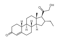 16 alpha-ethyl-21-hydroxy-19-nor-4-pregnene-3,20-dione结构式