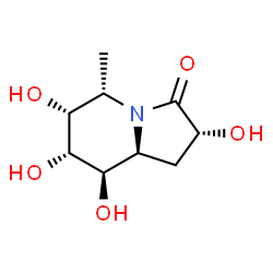 3(2H)-Indolizinone, hexahydro-2,6,7,8-tetrahydroxy-5-methyl-, (2R,5S,6R,7R,8R,8aS)- (9CI) Structure