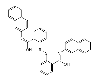 N-naphthalen-2-yl-2-[[2-(naphthalen-2-ylcarbamoyl)phenyl]disulfanyl]benzamide结构式