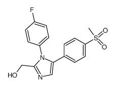 1-(4-Fluorophenyl)-2-hydroxymethyl-5-(4-methylsulfonylphenyl)imidazole Structure