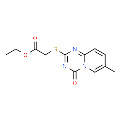 ETHYL 2-[(7-METHYL-4-OXO-4H-PYRIDO[1,2-A][1,3,5]TRIAZIN-2-YL)SULFANYL]ACETATE Structure