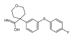 4-[3-(4-fluorophenyl)sulfanylphenyl]oxane-4-carboxamide Structure
