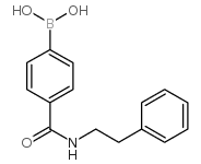 4-(2-苯基乙基氨甲酰基)苯硼酸结构式